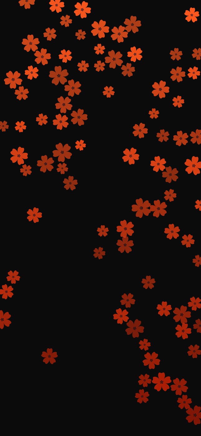 Sakura wallpaper on a phone screen